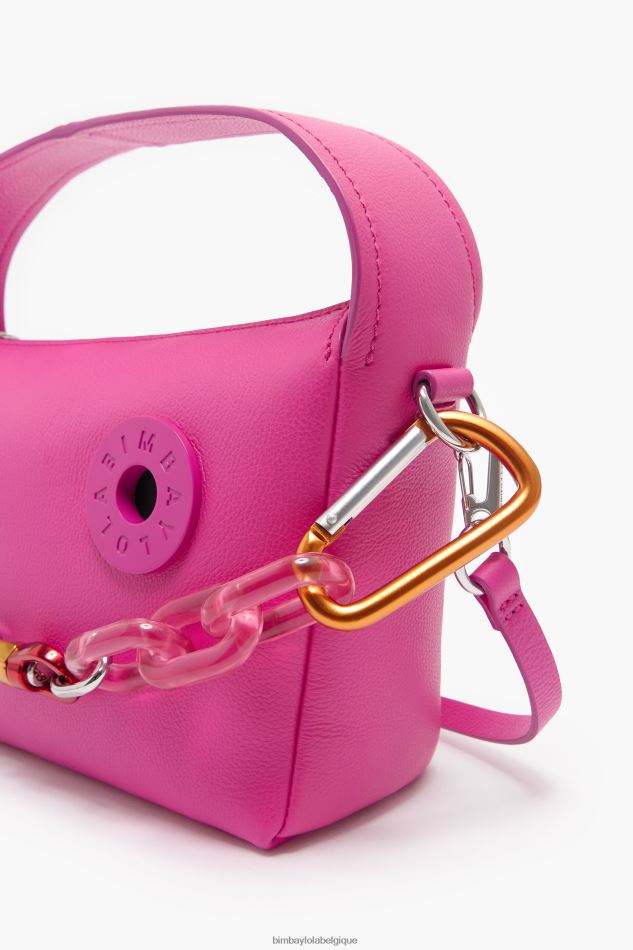 accessoires Bimba Y Lola sac hobo en cuir fuchsia HV448658