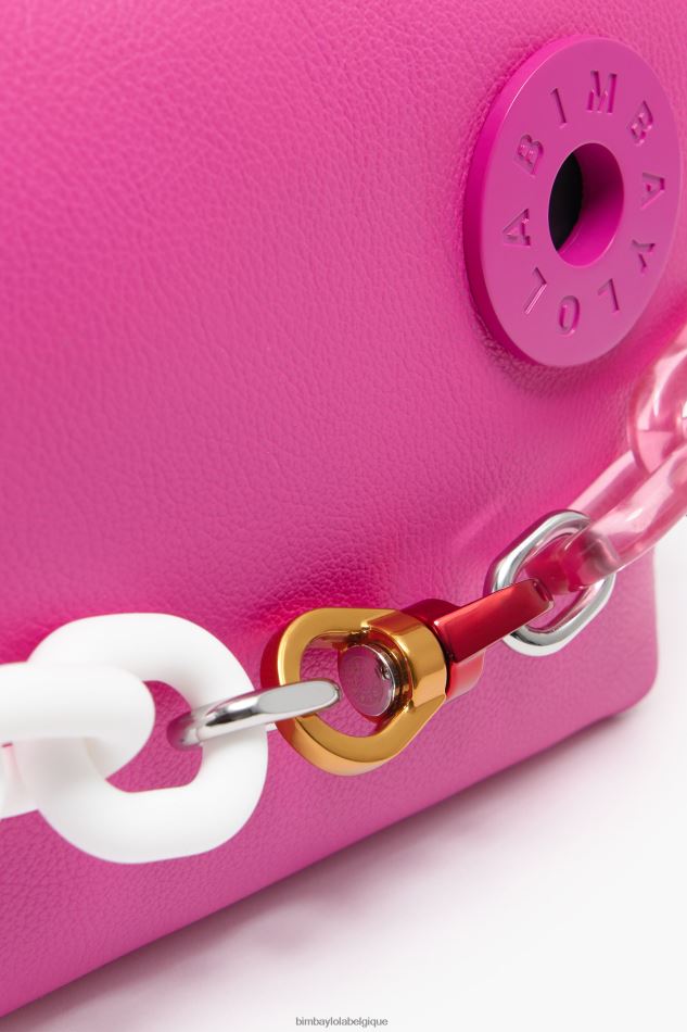 accessoires Bimba Y Lola sac hobo en cuir fuchsia HV448658