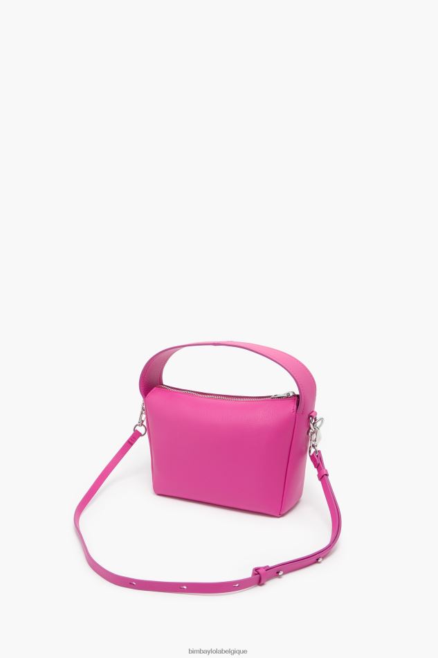 accessoires Bimba Y Lola sac hobo en cuir fuchsia HV448658