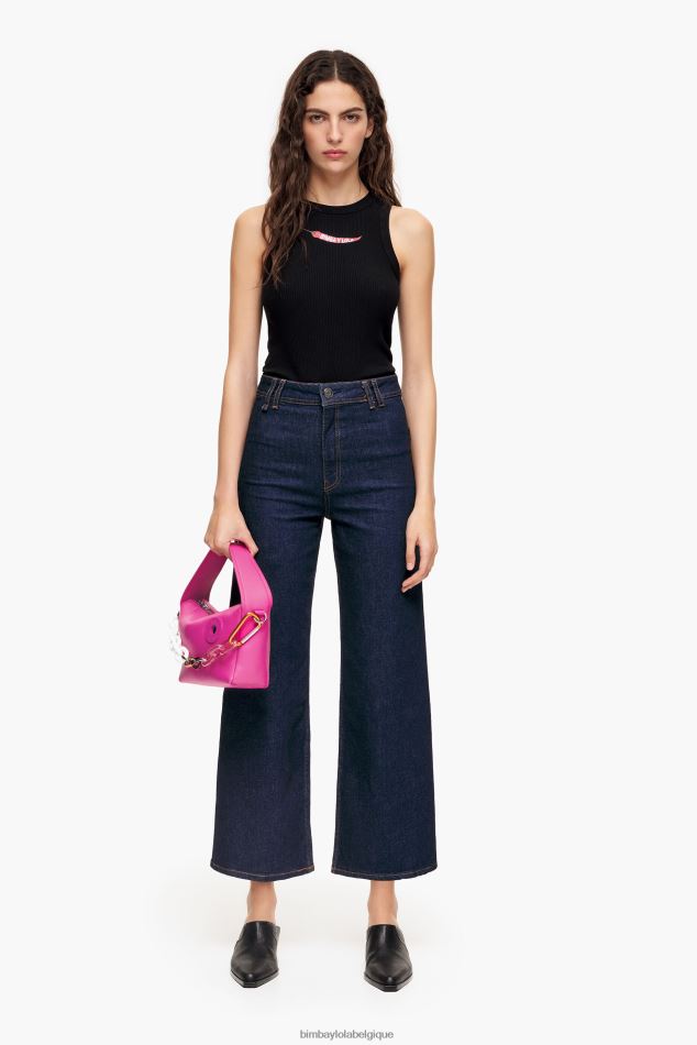 accessoires Bimba Y Lola sac hobo en cuir fuchsia HV448658