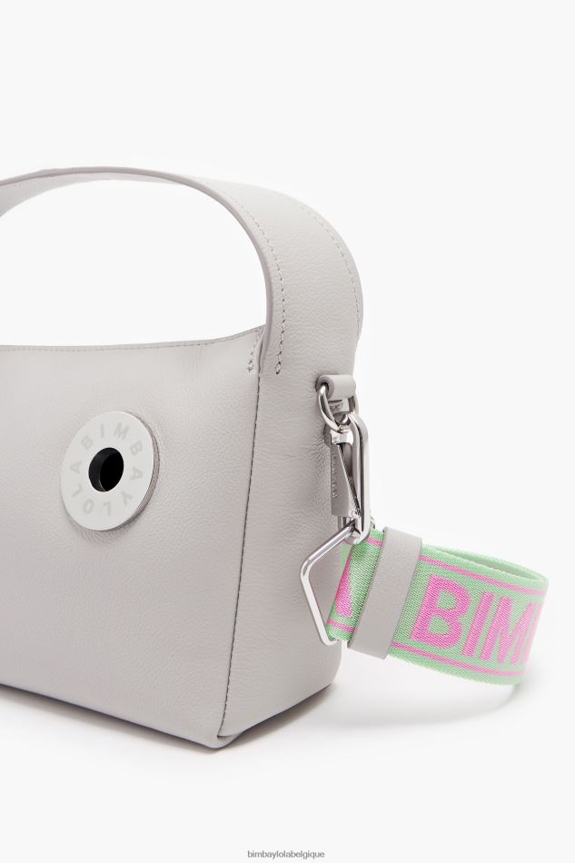 accessoires Bimba Y Lola sac hobo en cuir gris HV448650