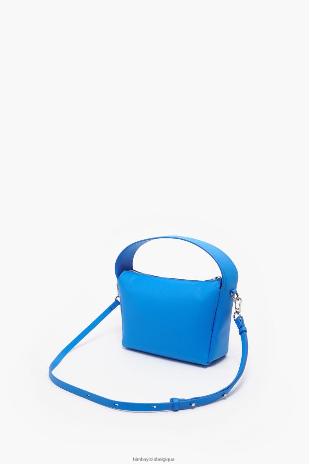 accessoires Bimba Y Lola sac hobo en cuir imprimé banane byl bleu HV448656