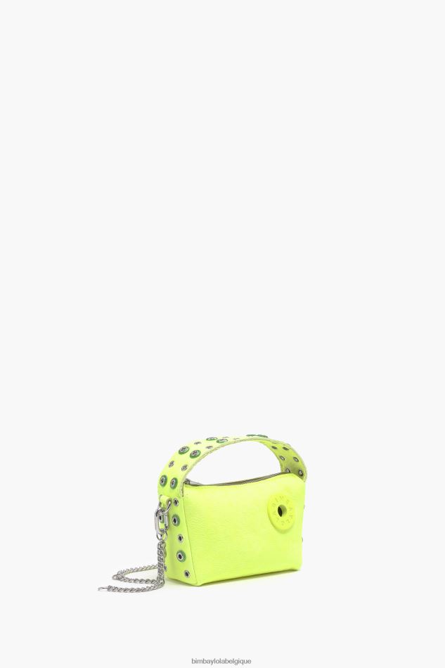 accessoires Bimba Y Lola sac hobo en cuir jaune HV448664