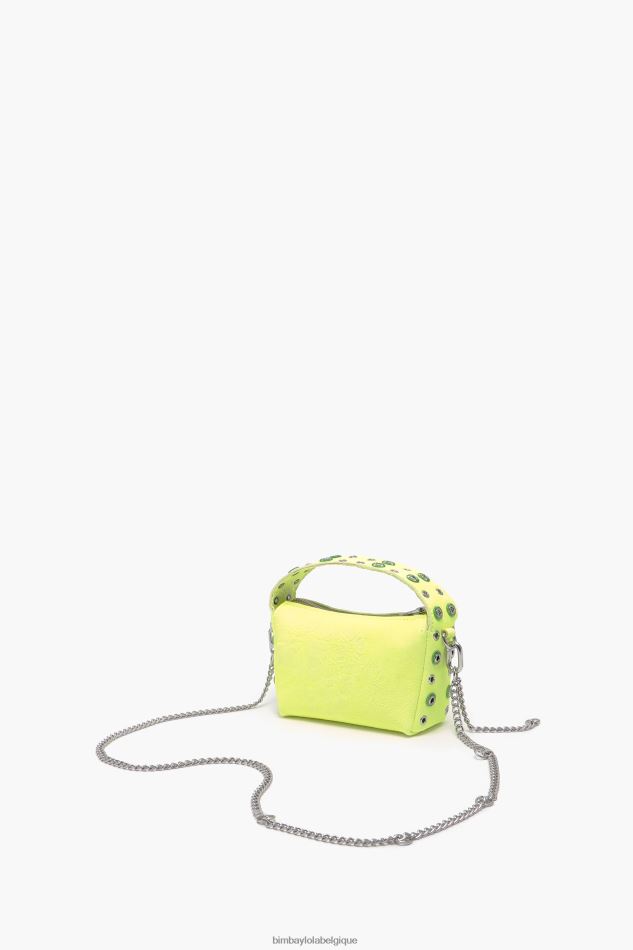 accessoires Bimba Y Lola sac hobo en cuir jaune HV448664