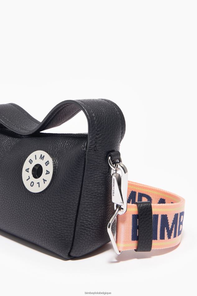 accessoires Bimba Y Lola sac hobo en cuir noir HV448654