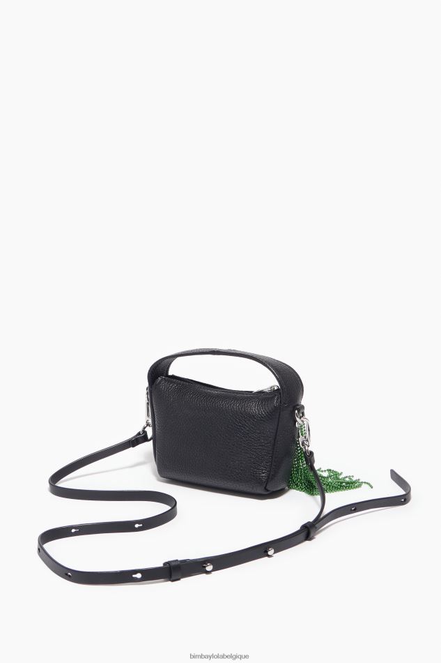 accessoires Bimba Y Lola sac hobo en cuir noir HV448662