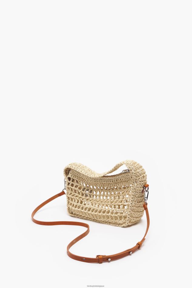 accessoires Bimba Y Lola sac hobo en raphia naturel HV44867