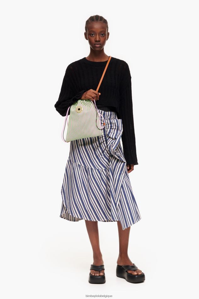 accessoires Bimba Y Lola sac seau en maille jaune HV448688