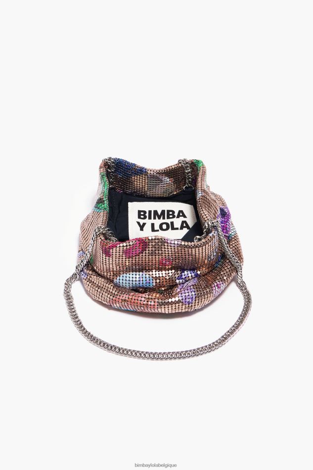 accessoires Bimba Y Lola sac seau en résille à imprimé bijoux tombés doré HV4486147