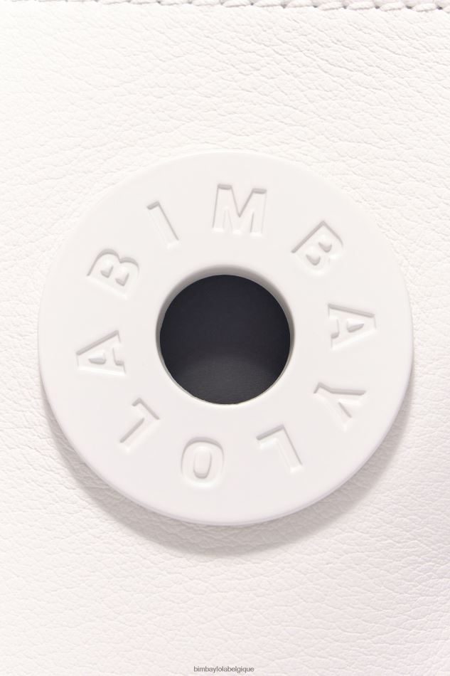 accessoires Bimba Y Lola sac trapèze en cuir blanc HV448644