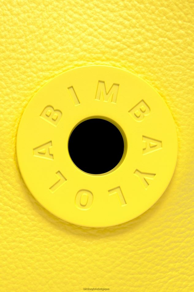 accessoires Bimba Y Lola sac trapèze en cuir jaune HV448648