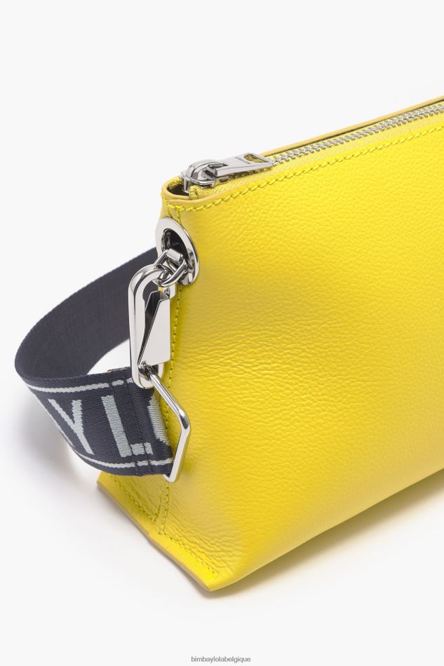 accessoires Bimba Y Lola sac trapèze en cuir jaune HV448648