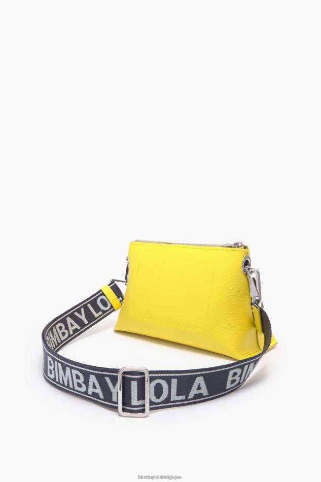 accessoires Bimba Y Lola sac trapèze en cuir jaune HV448648