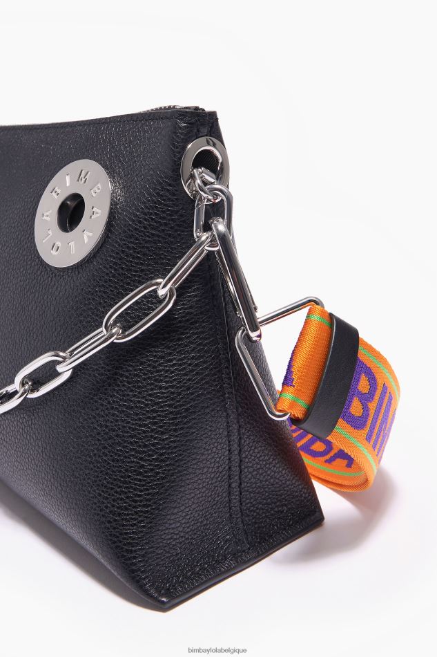 accessoires Bimba Y Lola sac trapèze en cuir noir HV448645