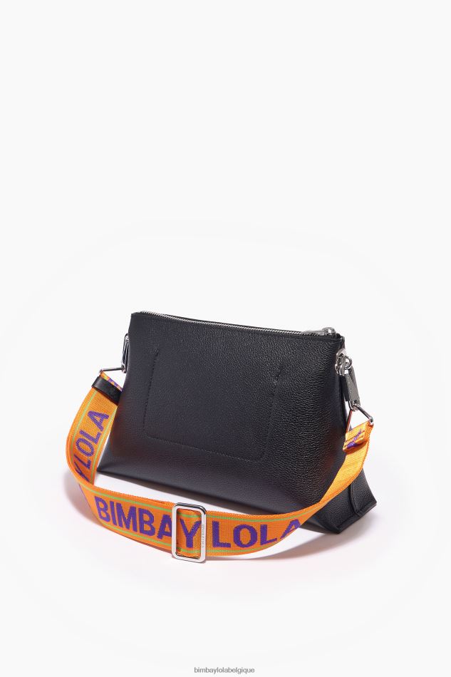 accessoires Bimba Y Lola sac trapèze en cuir noir HV448645