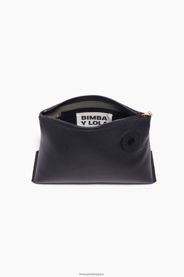 accessoires Bimba Y Lola sac trapèze en cuir noir HV448646