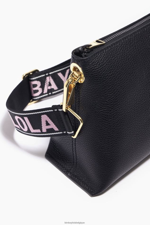 accessoires Bimba Y Lola sac trapèze en cuir noir HV448646