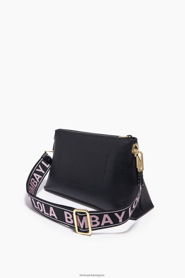 accessoires Bimba Y Lola sac trapèze en cuir noir HV448646