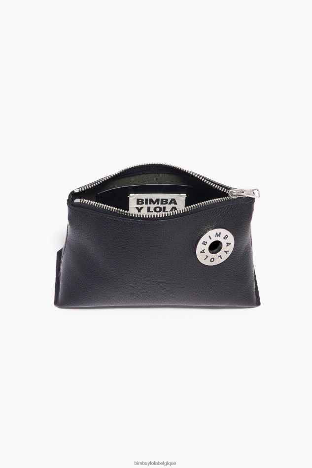 accessoires Bimba Y Lola sac trapèze en cuir noir HV448647
