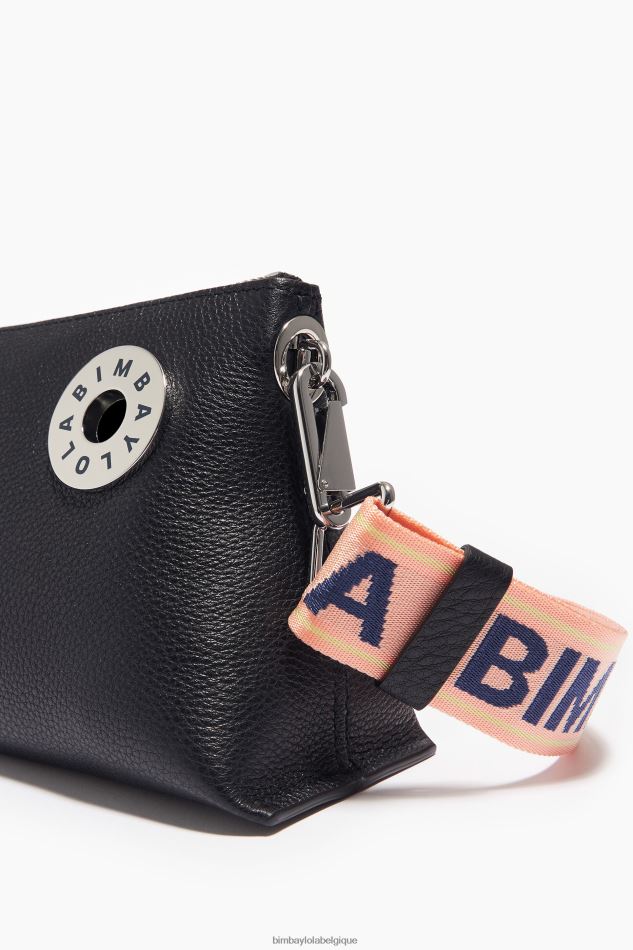 accessoires Bimba Y Lola sac trapèze en cuir noir HV448647