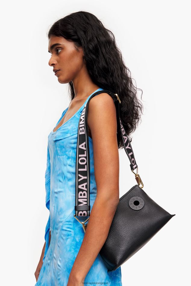 accessoires Bimba Y Lola sac trapèze en cuir noir HV448649