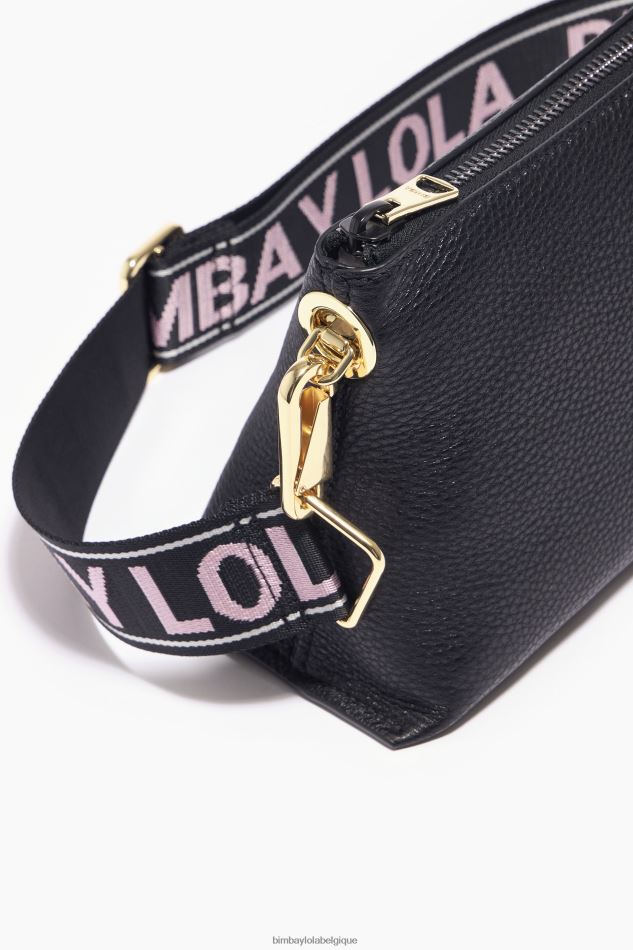 accessoires Bimba Y Lola sac trapèze en cuir noir HV448649