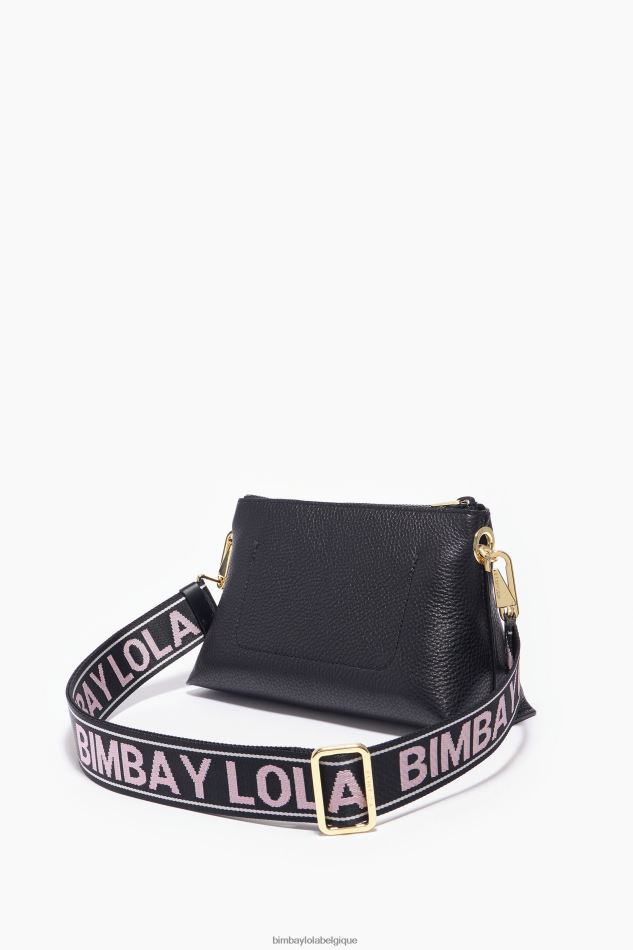 accessoires Bimba Y Lola sac trapèze en cuir noir HV448649