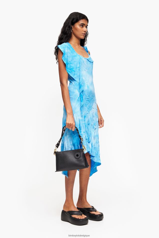 accessoires Bimba Y Lola sac trapèze en cuir noir HV448649