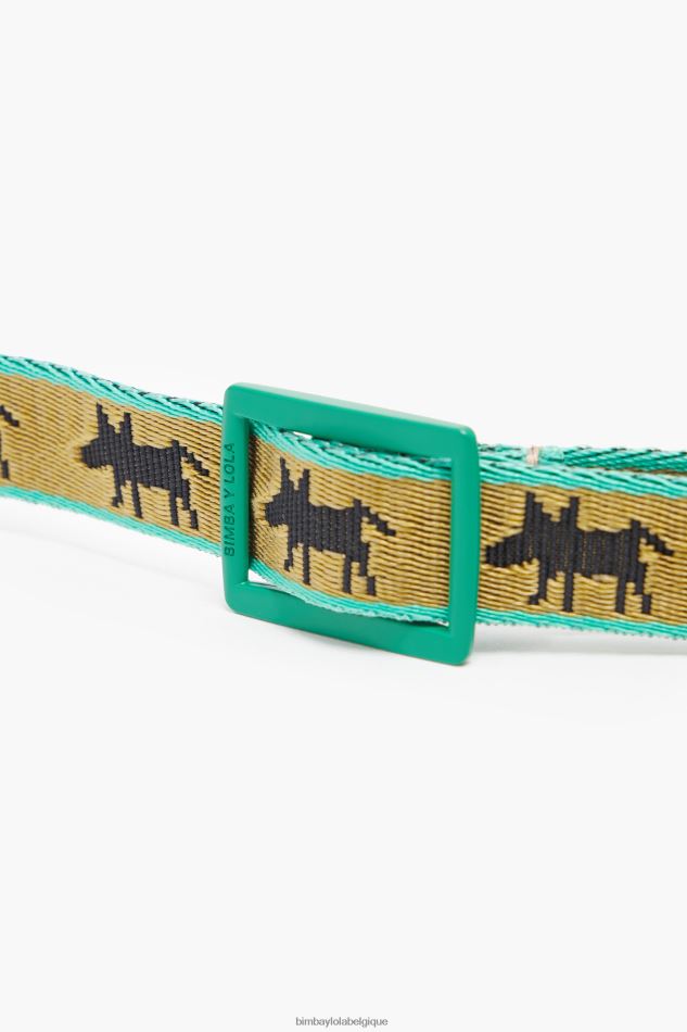 accessoires Bimba Y Lola collier à logo pour animal de compagnie kaki HV4486967