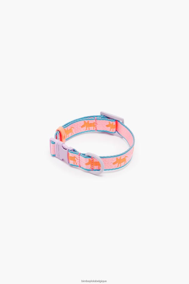 accessoires Bimba Y Lola collier à logo pour animal de compagnie rose HV4486966