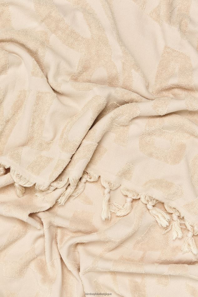 accessoires Bimba Y Lola serviette jacquard à logo Ivoire HV4486882