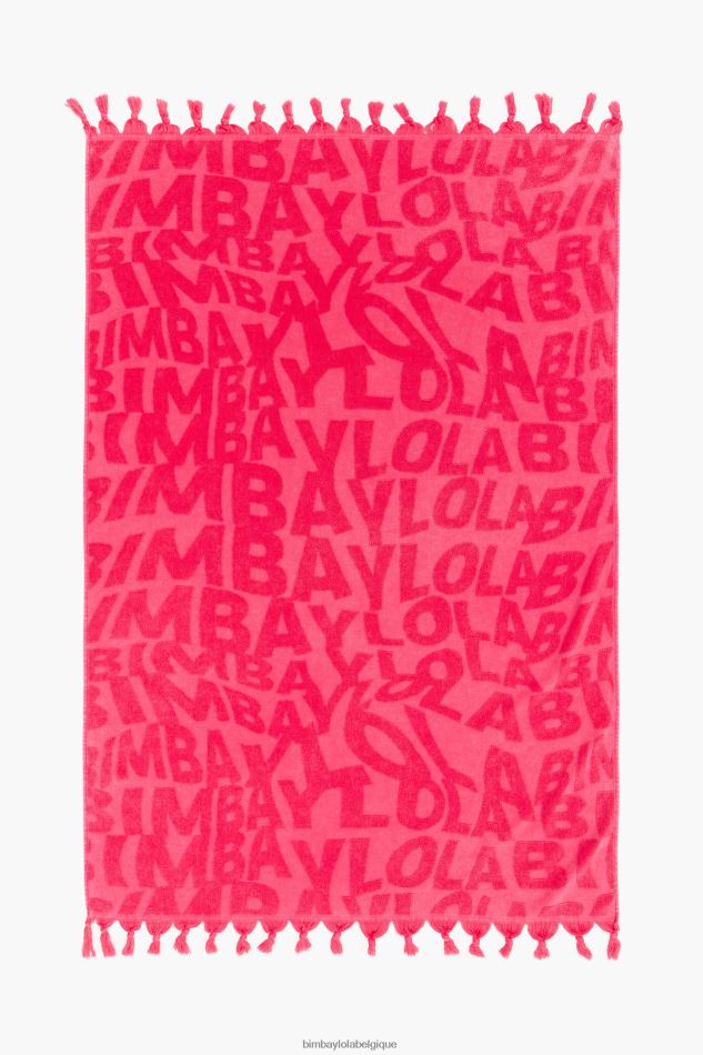 accessoires Bimba Y Lola serviette jacquard à logo fuchsia HV4486876
