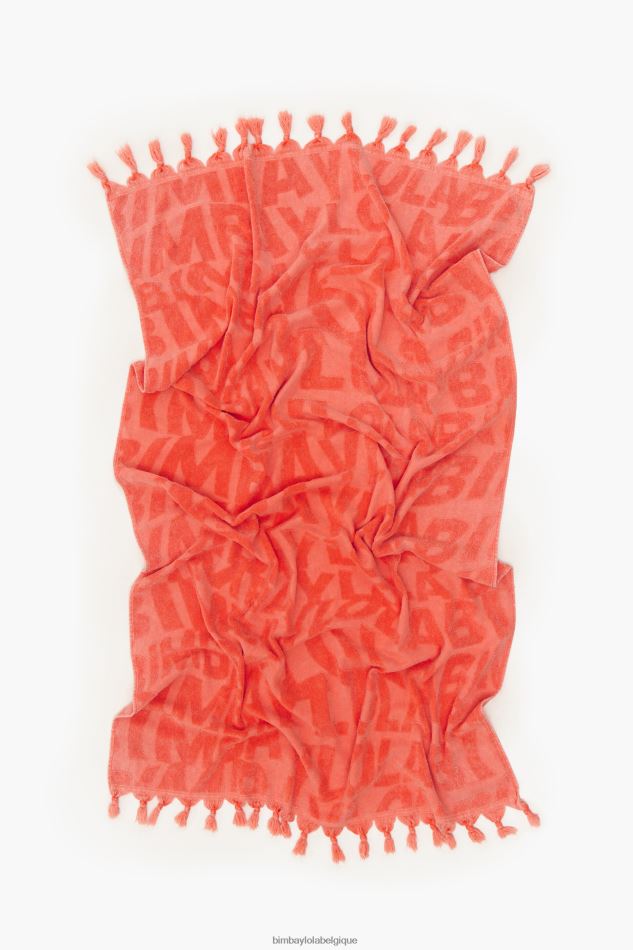 accessoires Bimba Y Lola serviette jacquard à logo orange HV4486877