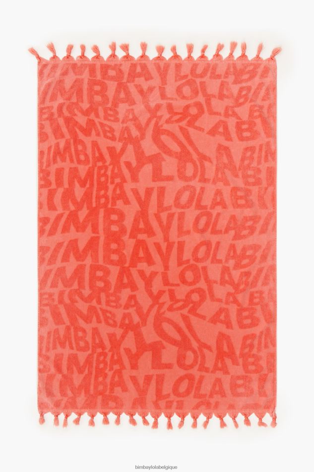 accessoires Bimba Y Lola serviette jacquard à logo orange HV4486877