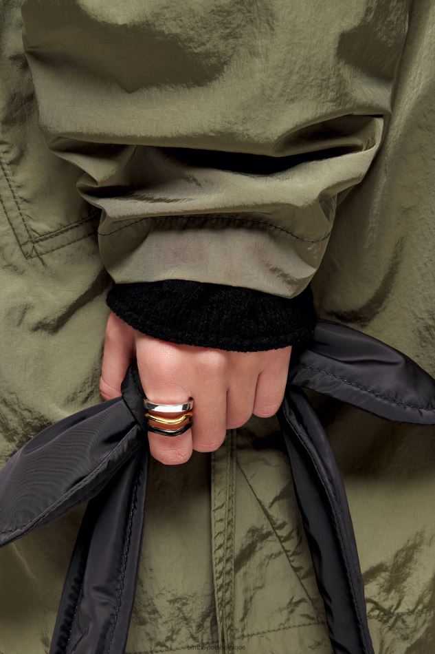 accessoires Bimba Y Lola anneaux de bandes noir HV4486831