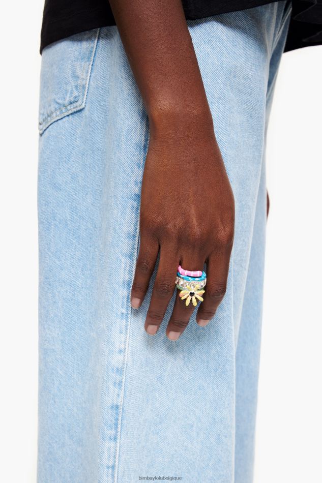accessoires Bimba Y Lola bague en émail cristal multicolore HV4486681