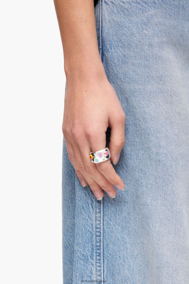 accessoires Bimba Y Lola bague en émail cristal multicolore HV4486683