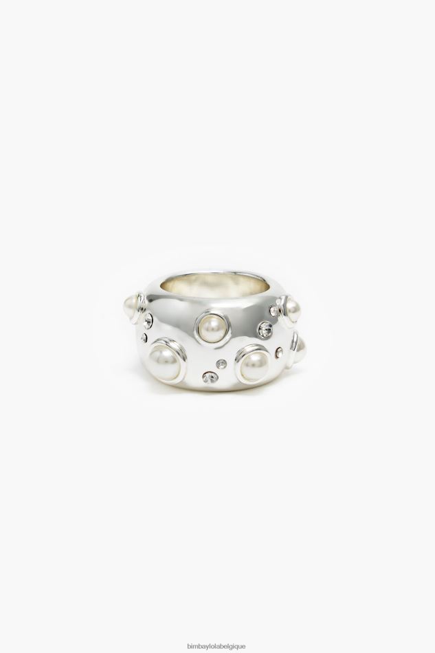 accessoires Bimba Y Lola bague perle cristal d'argent HV4486685