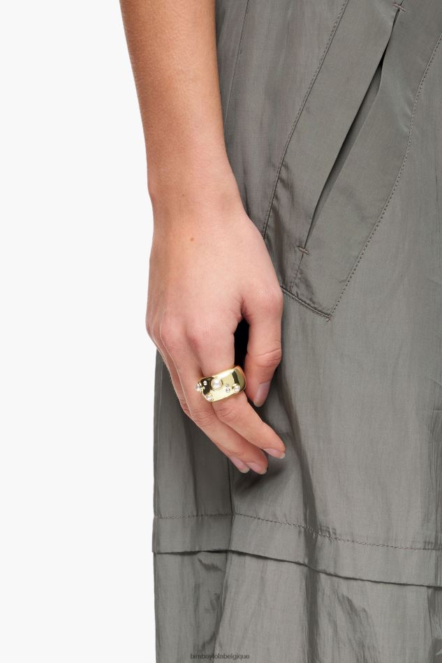 accessoires Bimba Y Lola bague perle cristal doré HV4486686