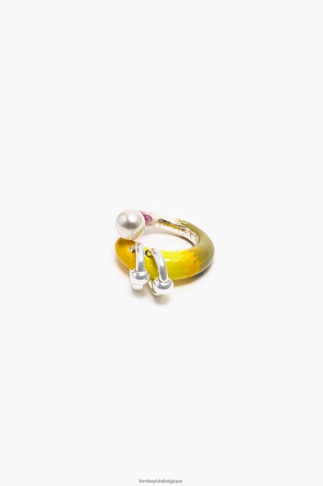 accessoires Bimba Y Lola bague perle émail multicolore HV4486682