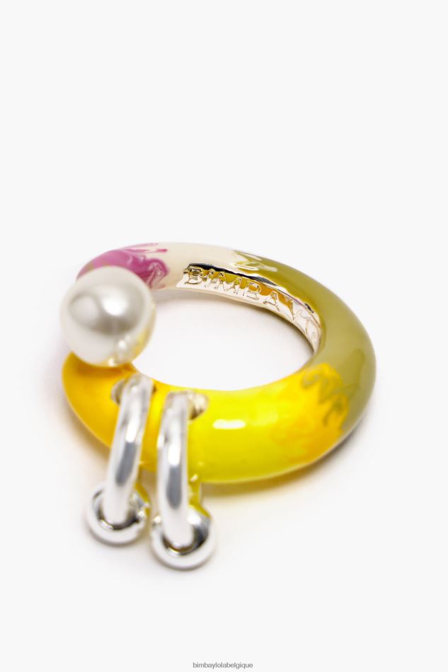 accessoires Bimba Y Lola bague perle émail multicolore HV4486682