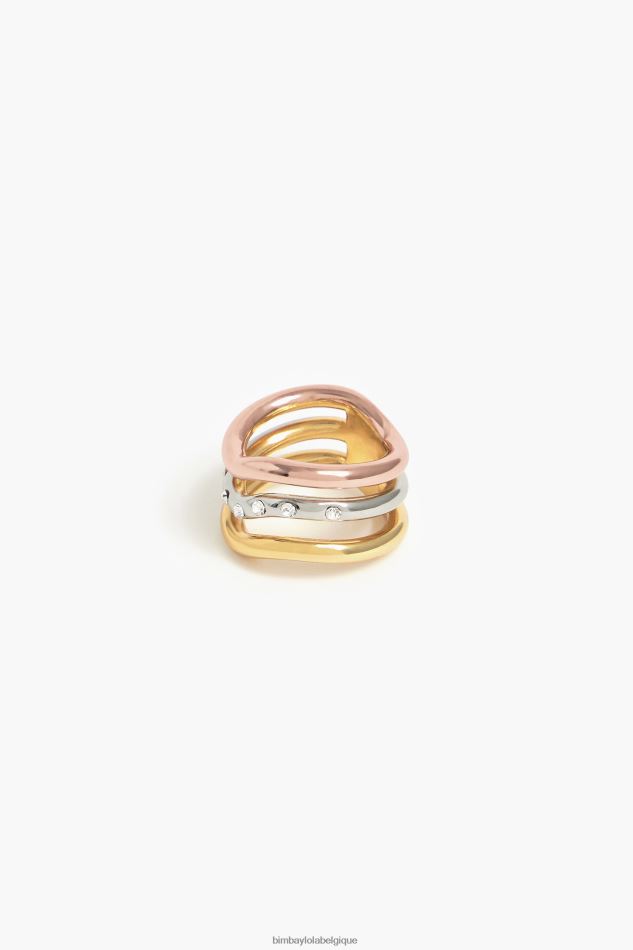 accessoires Bimba Y Lola bague tricolore cristaux HV4486738
