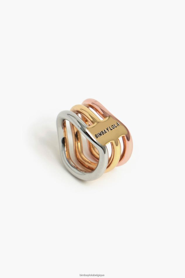 accessoires Bimba Y Lola bague tricolore multi-or HV4486844