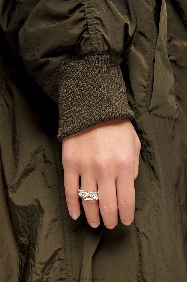 accessoires Bimba Y Lola ensemble d'anneaux en spirale argent HV4486822