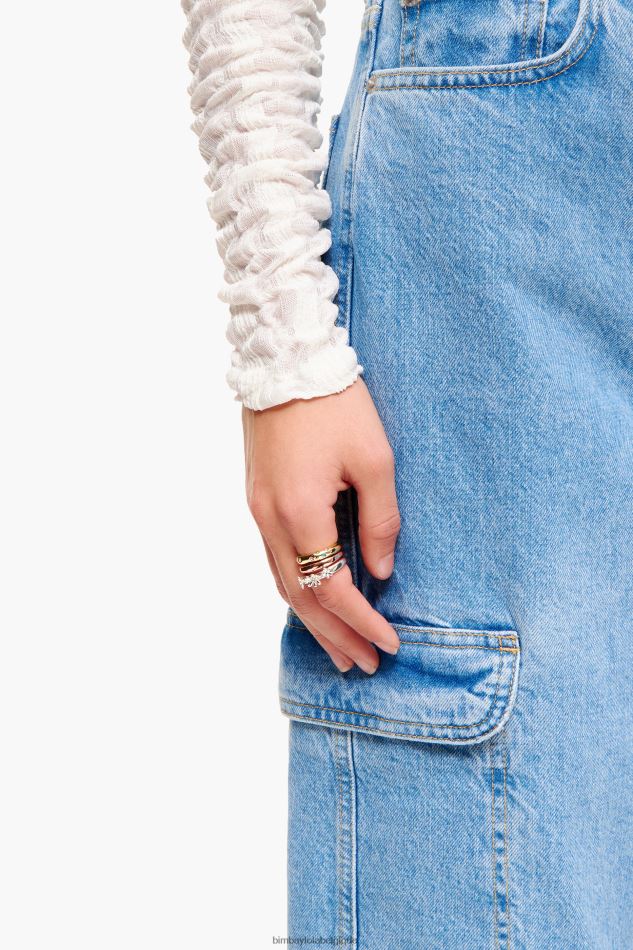 accessoires Bimba Y Lola ensemble d'anneaux fleurs et cristaux HV4486684