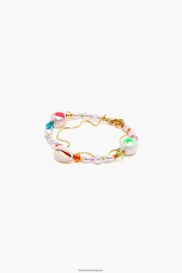 accessoires Bimba Y Lola bracelet chaîne avec perles multicolores argent HV4486792