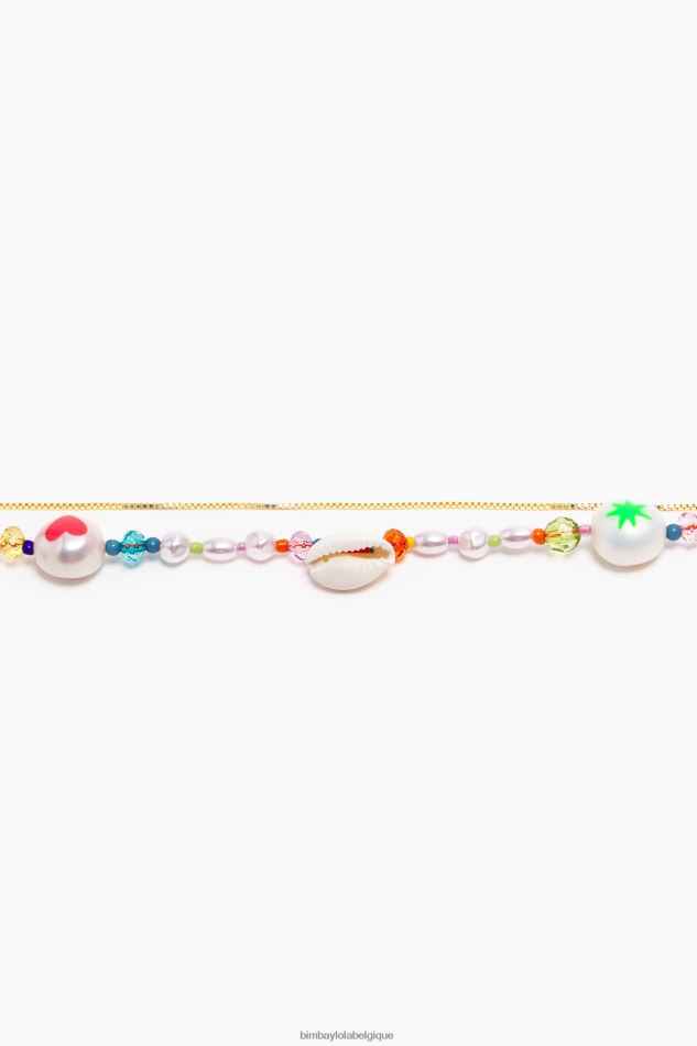 accessoires Bimba Y Lola bracelet chaîne avec perles multicolores argent HV4486792