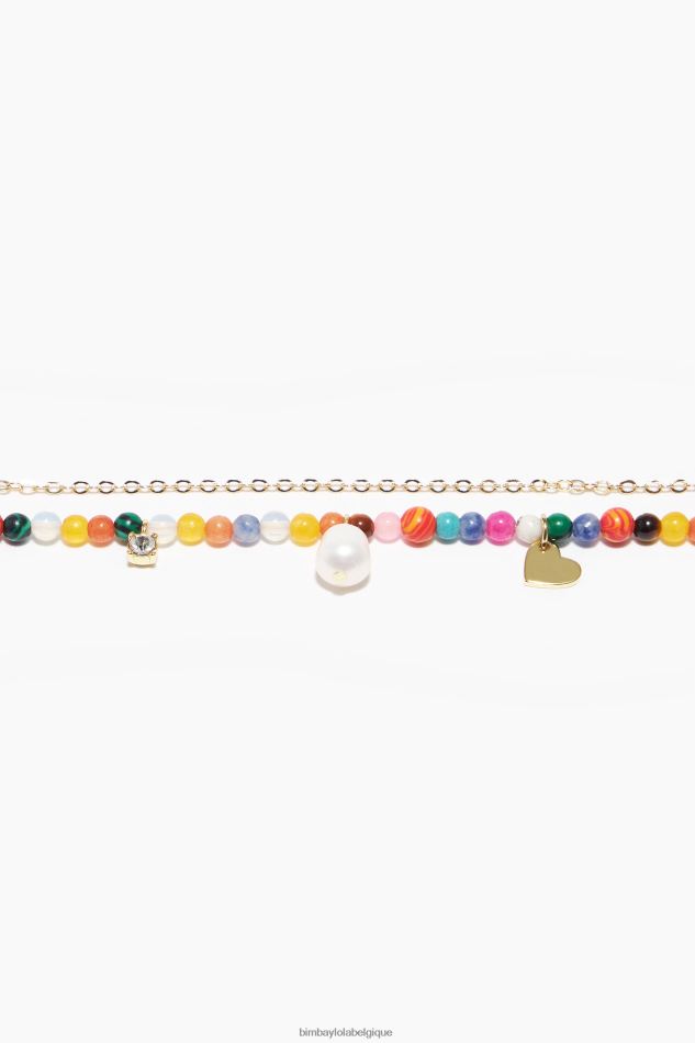 accessoires Bimba Y Lola bracelet chaîne pierres véritables multicolore HV4486773