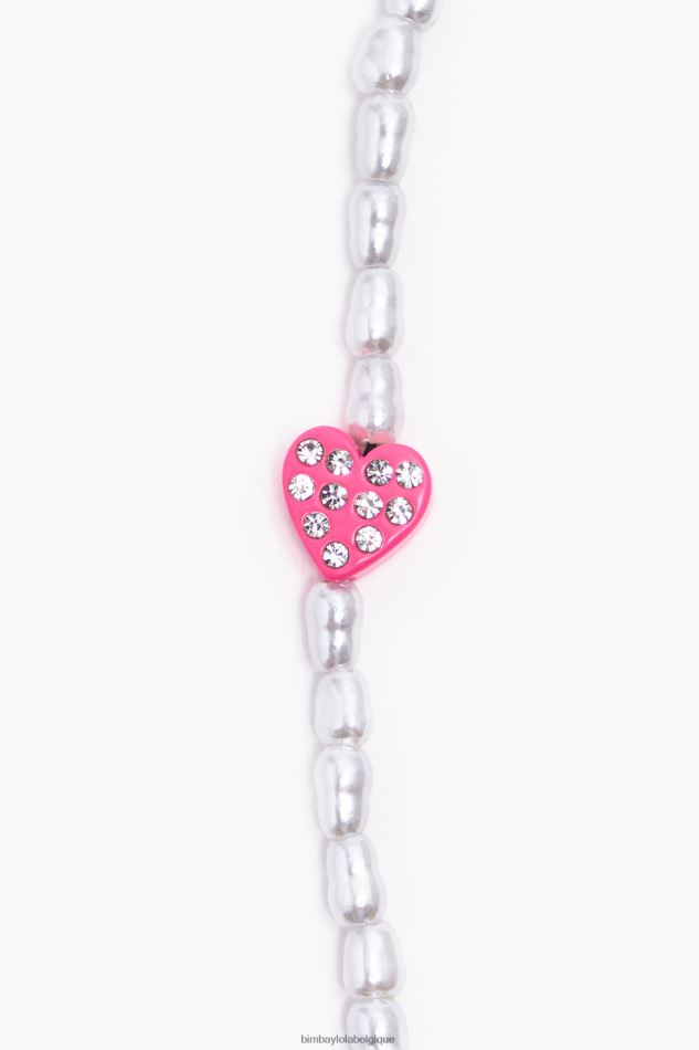 accessoires Bimba Y Lola bracelet coeur perles rose HV4486786