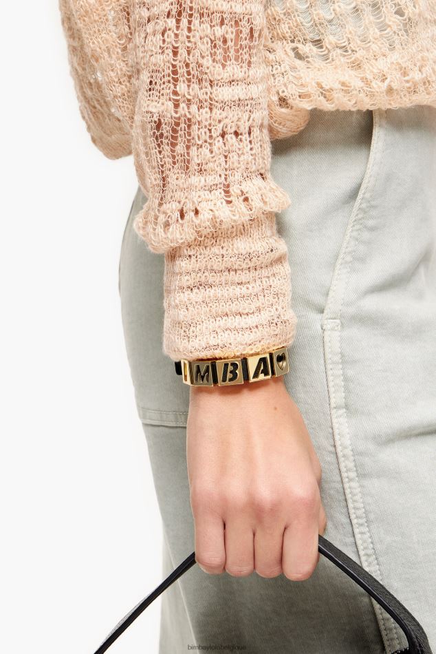 accessoires Bimba Y Lola bracelet cuir lettres noir HV4486659